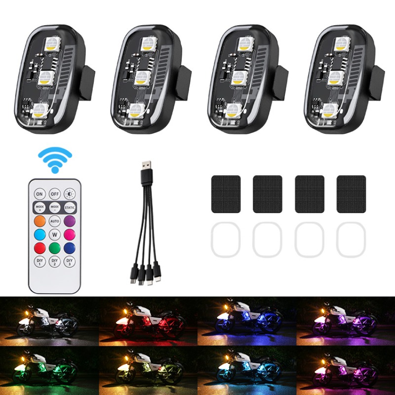 Drone Strobe Light - أضواء LED وامضة RGB للدراجات النارية