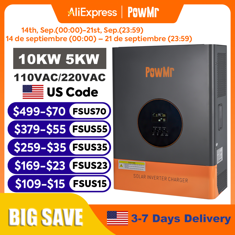 Drone Solar Charger - محول طاقة PowMr بقدرة 10 كيلو