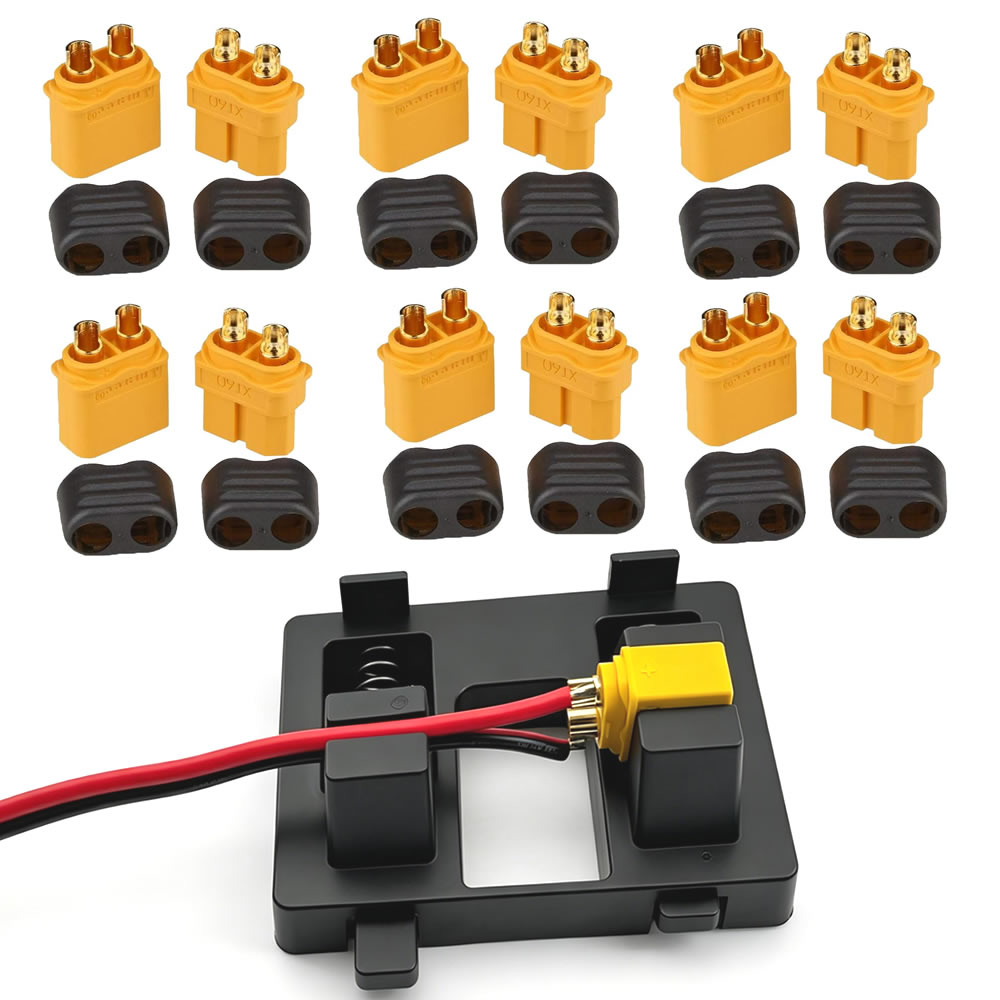 موصل XT60 مع غلاف حماية، قابس  - مراجعة Drone Battery Adapter وسعره