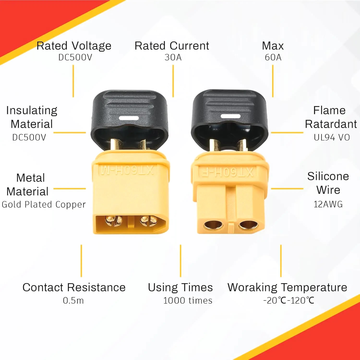 موصل XT60 مع غلاف حماية، قابس  - مراجعة Drone Battery Adapter وسعره