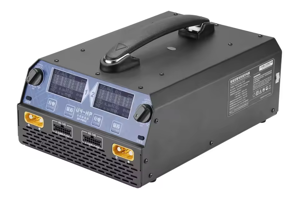 شاحن/مفرغ ذكي ثنائي القناة EV- - مراجعة Drone Battery Charger وسعره